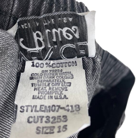 Venice Blues Sears Jean Skirt Size 16 Button Down Witchy Black Denim Pockets VTG - Picture 6 of 6